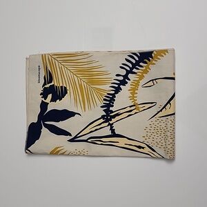 Bloomscape Linen Tea Towel Mustard Yellow Navy Cream Tan